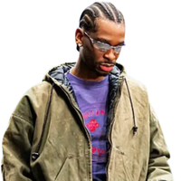 NBA star Shai Gilgeous-Alexander wears an oversized olive hooded jacket, adding rugged utility style to his Thunder arena arrival.