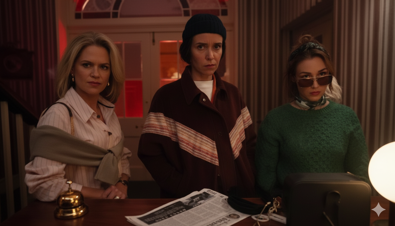 Caoilfhionn Dunne striped corduroy jacket in How to Get to Heaven From Belfast featuring maroon chevron boho design