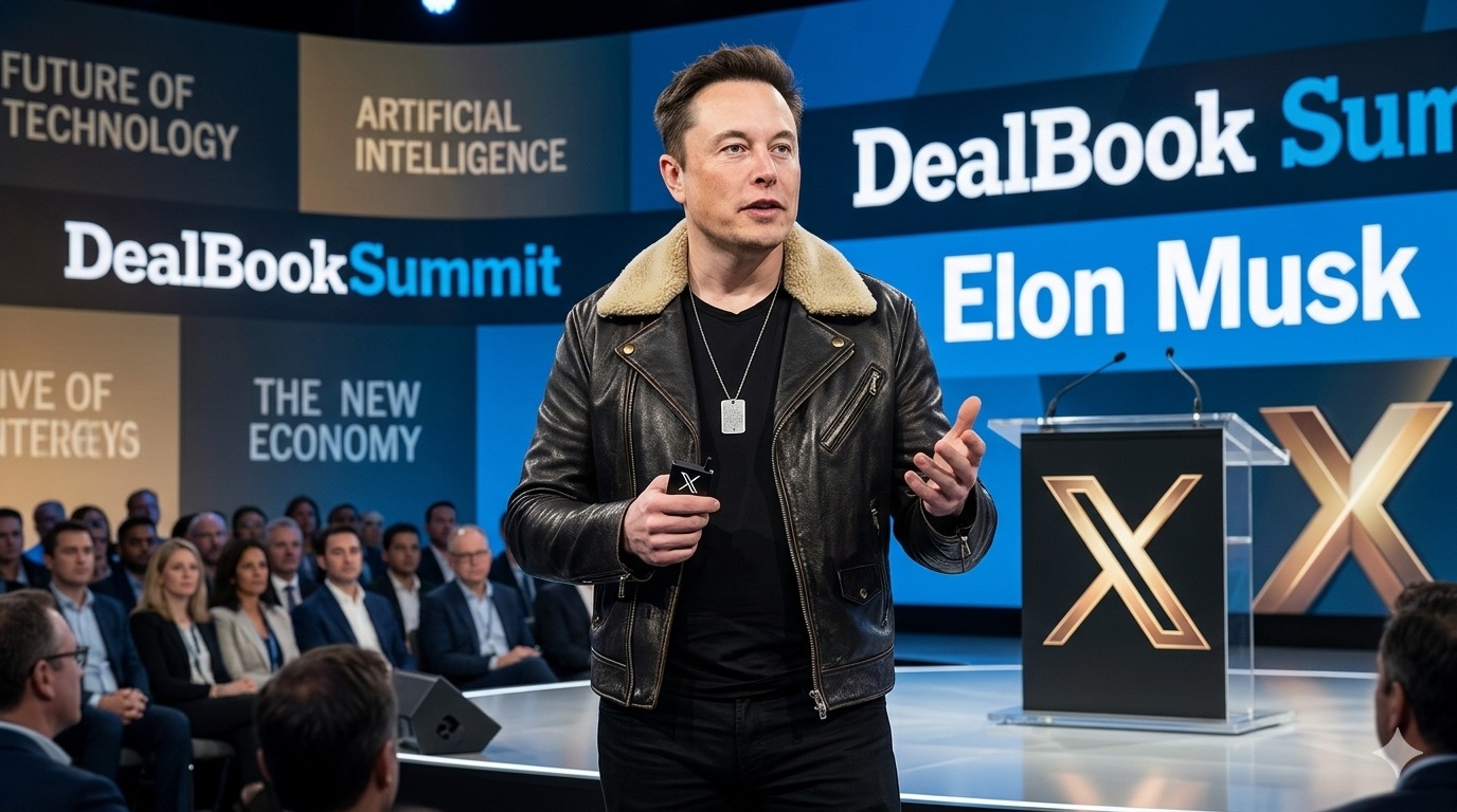 Elon Musk Black Leather Aviator Jacket with Detachable Shearling Collar