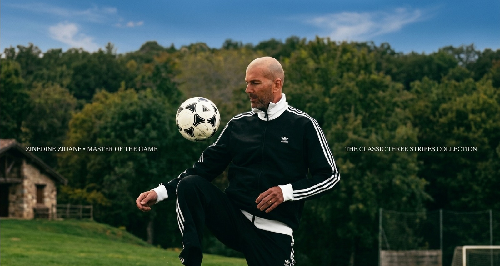 Adidas Beckenbauer Classics black and white track jacket with three stripes and Trefoil logo