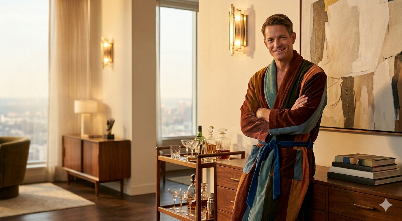 Imperfect Women S01 Robert Striped Robe with Shawl Collar and Patch Pockets