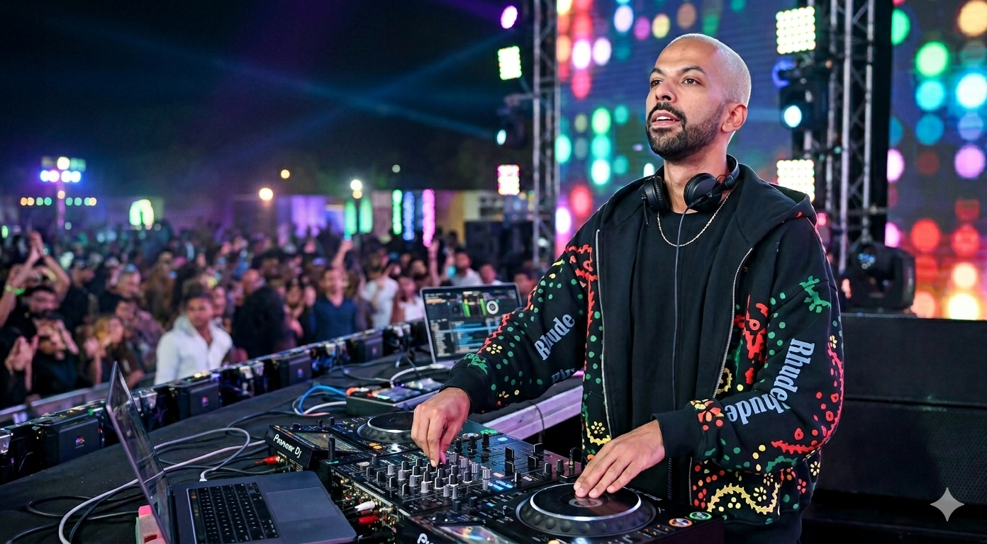 Marvin Hume Kisstory Blackheath Live 2025 Black Hoodie with Multicolor Graphic Design