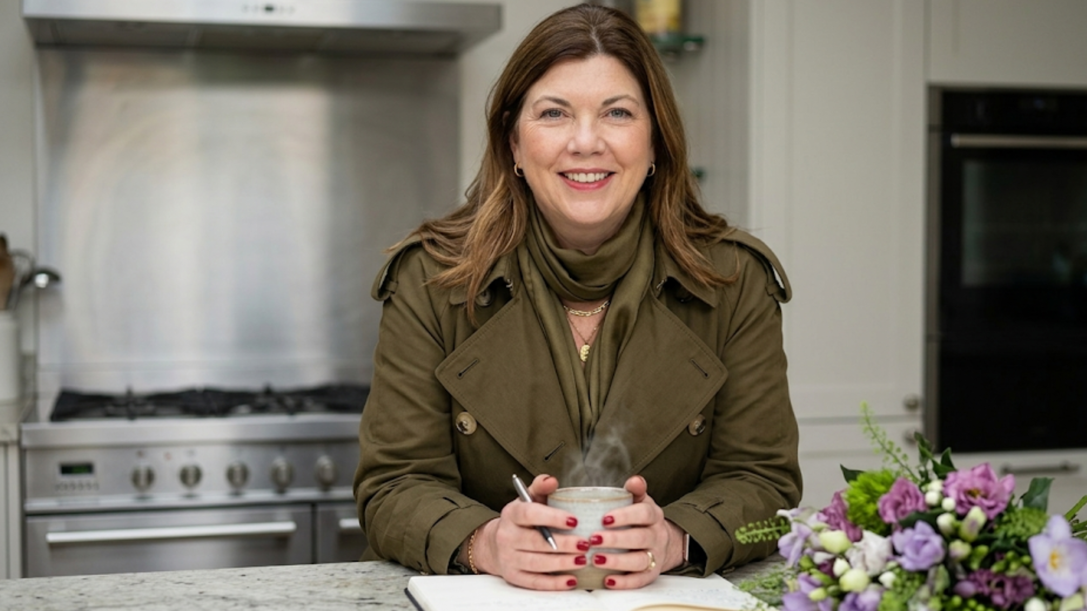 Kirstie Allsop Love It Or List It S11 Olive Green Midi Trench Coat