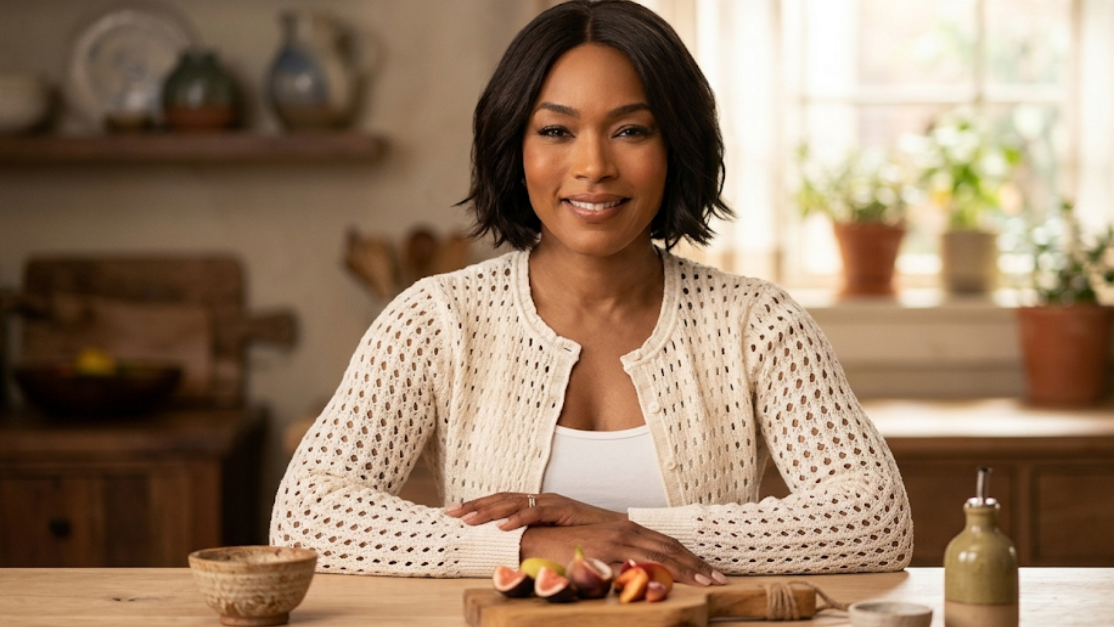 9-1-1 Athena Grant White Cardigan worn by Angela Bassett in Season 8 Episode 17