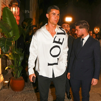 Cristiano Ronaldo Madrid 2026 LOEWE satin long sleeve shirt