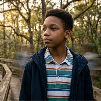 Jacob Criminal Record S01 Blue Jacket featuring minimalist navy streetwear design with relaxed fit, hooded utility style, and modern urban appeal.