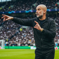 Pep Guardiola UEFA Champions League 2025/26 black bomber jacket with tactical sleeve pocket, matte finish, two-way zipper, and modern streetwear football-inspired design.