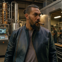 Supergirl Jason Momoa Black Leather Café Racer Jacket with gold zipper, matte finish, mandarin collar, and cinematic DC-inspired rugged style from Supergirl: Woman of Tomorrow (2026).