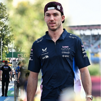 Pierre Gasly F1 Grand Prix Of Qatar 2025 BWT Alpine Team Sponsor Logos Quarter-Zip Navy Blue Polo Shirt