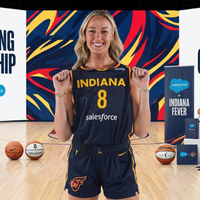 Sophie Cunningham Indiana Fever Media Day navy blue jersey number 8