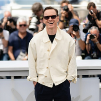 Michael Fassbender Cannes 2026 cream blouson overshirt jacket