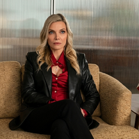 Margo’s Got Money Troubles Michelle Pfeiffer Black Leather Tailored Blazer Inspired by the TV Series