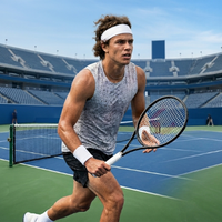 Ben Shelton 2026 Australian Open Green and White Digital Pixel Print Gradient Tennis Tank Top