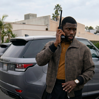 Coltrane Wilder Nemesis S01 charcoal grey bomber jacket with textured fabric and cinematic street style design