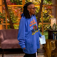 Whoopi Goldberg blue New York Knicks hoodie