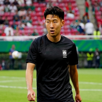 Heung-Min Son FIFA World Cup 2026 Black Korea T-Shirt with KFA crest, white tiger graphic, and back design celebrating South Korean football pride