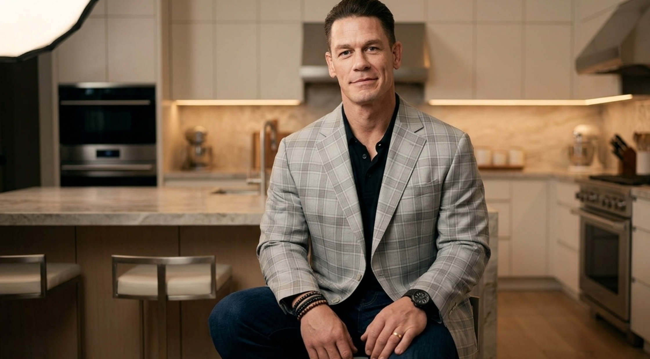 Little Brother John Cena Grey Blazer in elegant grey suiting fabric with notch lapel and tailored fit