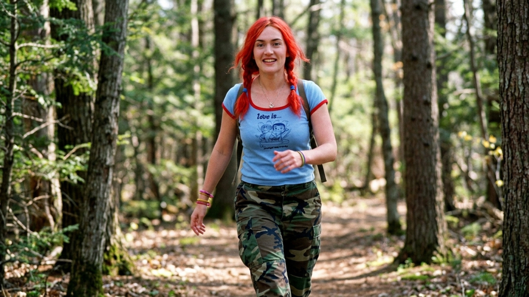 Eternal Sunshine of the Spotless Mind Kate Winslet blue ringer tee with vintage graphic