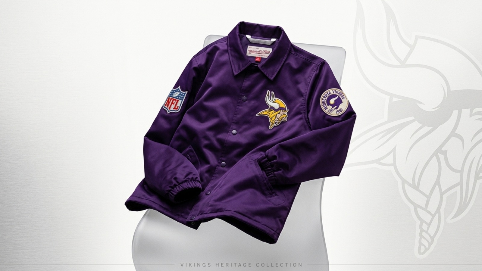 Minnesota Vikings Purple Satin Windbreaker