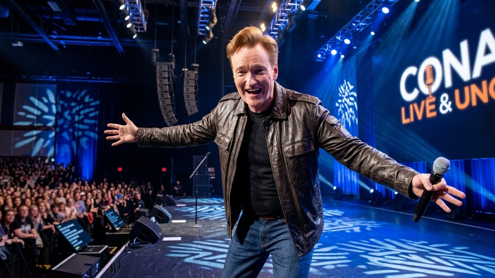Conan O’Brien Brown Leather Jacket