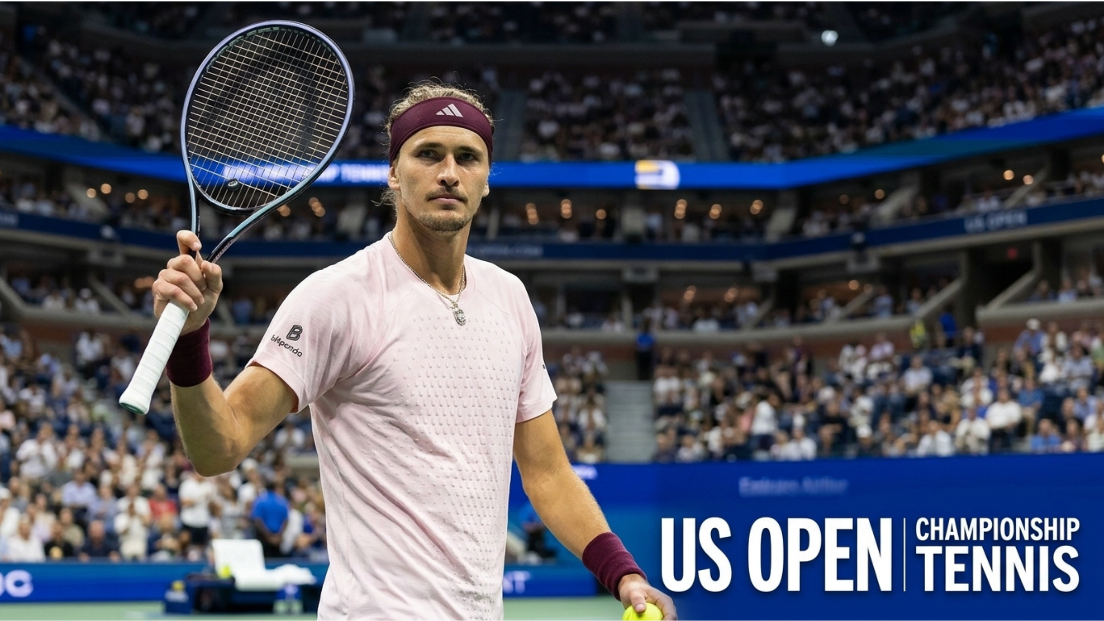 Alexander Zverev 2026 US Open Pastel Pink Performance T-Shirt
