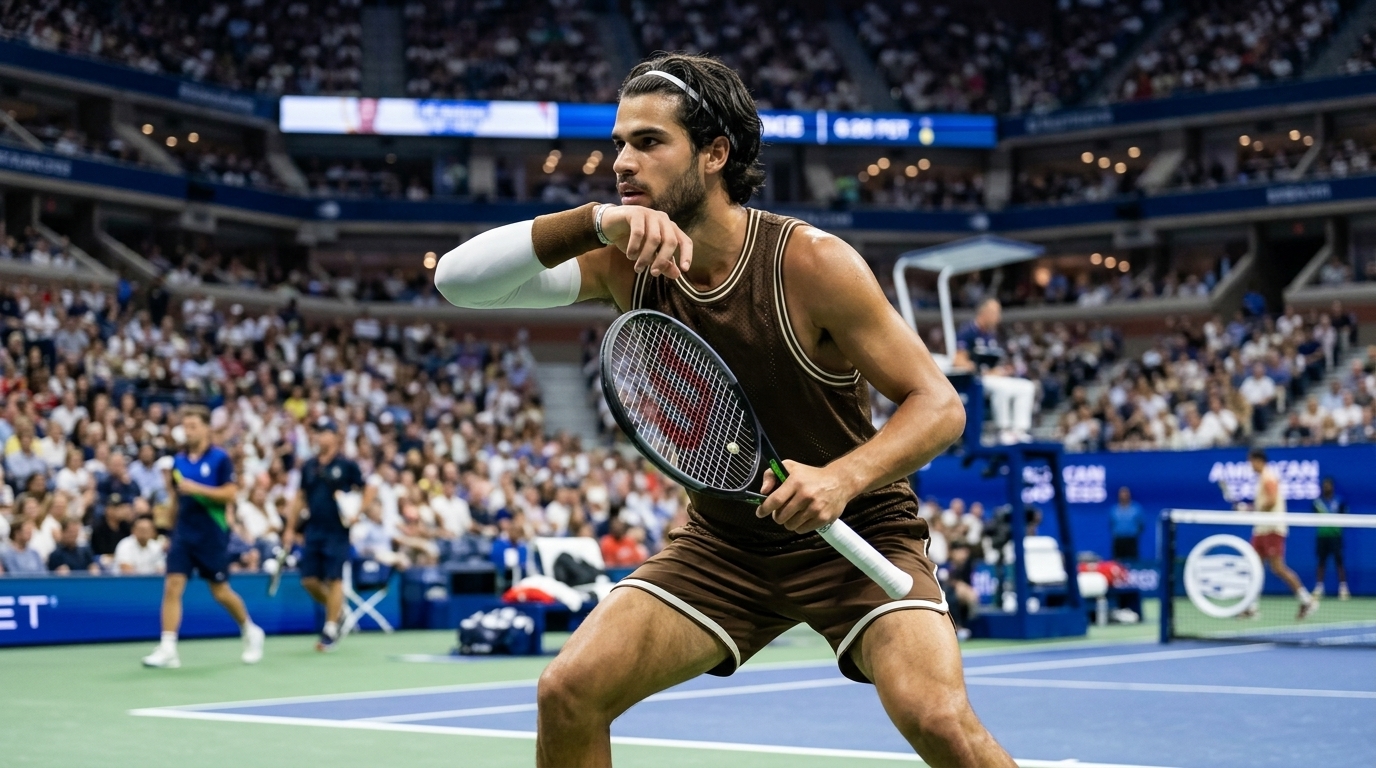 Carlos Alcaraz 2026 US Open Day 4 Brown Tank Top